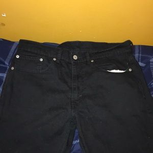 Levi’s 513 Slim Straight Black Jeans Casual Pants
